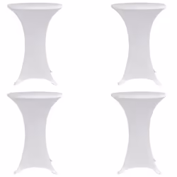 vidaXL 4x Standing Table Cover ?70cm White Stretch Party Tableware Slipcovers