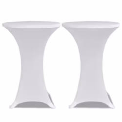 vidaXL 4x Standing Table Cover ?70cm White Stretch Party Tableware Slipcovers
