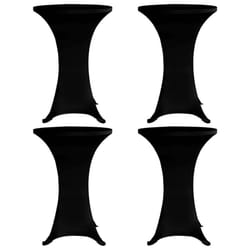 vidaXL 4x Standing Table Cover ?70cm Black Stretch Party Tableware Slipcovers