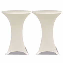 vidaXL 4x Standing Table Cover Ã70cm Cream Stretch Party Tableware Slipcovers