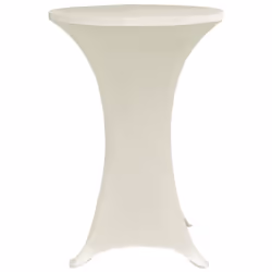 vidaXL 4x Standing Table Cover ?80cm Cream Stretch Party Tableware Slipcovers