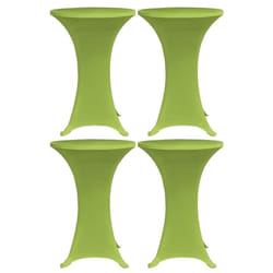 vidaXL 4x Stretch Table Cover Green Tablecloth Slipcovers Party Tableware