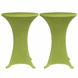 vidaXL 4x Stretch Table Cover Green Tablecloth Slipcovers Party Tableware