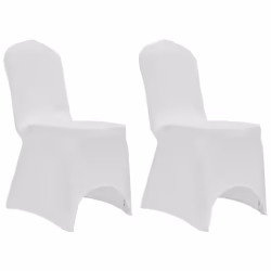 vidaXL 12x Chair Cover Stretch White Banquet Seat Spandex Dining Chairs Covers