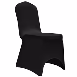 vidaXL 12x Chair Cover Stretch Black Banquet Seat Spandex Dining Chairs Covers