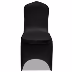 vidaXL 12x Chair Cover Stretch Black Banquet Seat Spandex Dining Chairs Covers