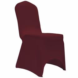 vidaXL 12x Chair Cover Stretch Burgundy Banquet Spandex Dining Chairs Covers