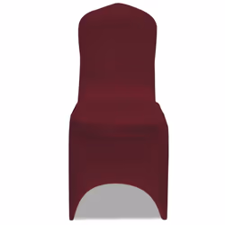 vidaXL 12x Chair Cover Stretch Burgundy Banquet Spandex Dining Chairs Covers