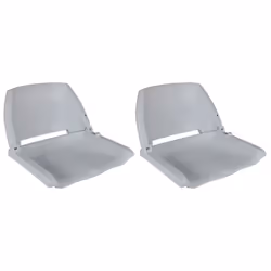 vidaXL 2x Boat Seats Foldable Backrest No Pillow Grey Sailing Boats Parts
