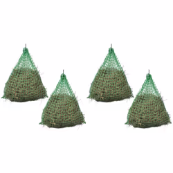 vidaXL 4x Hay Nets Round PP Livestock Feeders & Waterers Feeding Bale Hay Net