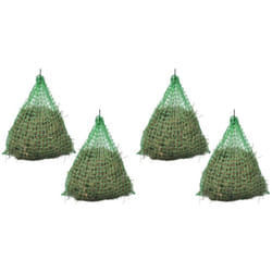 vidaXL 4x Hay Nets Round PP Livestock Feeders & Waterers Feeding Bale Hay Net