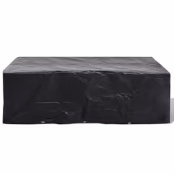 vidaXL 2x Garden Patio Furniture Covers 8 Persons Poly Rattan Set 10 Eyelets