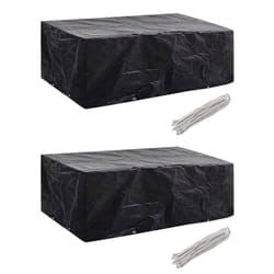 vidaXL 2x Garden Patio Outdoor Backyard Protective Furniture Covers 8 Eyelets