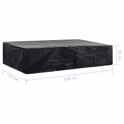 vidaXL 2x Sunlounger Covers Poly Rattan Set 8 Eyelets Outdoor Furniture Cover - Additional view 7