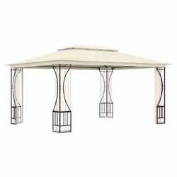 vidaXL Gazebo with Nets 400cm Cream Outdoor Canopy Shelter Party Tents - Additional view 5