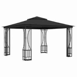 vidaXL Gazebo with Nets 300cm Anthracite Outdoor Canopy Shelter Party Tent
