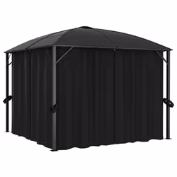 vidaXL Gazebo With Curtains 300cm Anthracite Garden Canopy Shelter Party Tent