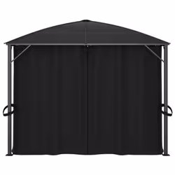 vidaXL Gazebo With Curtains 400cm Anthracite Garden Canopy Shelter Party Tent - Additional view 4