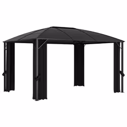 vidaXL Gazebo With Curtains 400cm Anthracite Garden Canopy Shelter Party Tent - Additional view 7