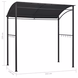 vidaXL BBQ Gazebo 215x150x220cm Anthracite Steel Barbecue Party Canopy Tent - Additional view 6