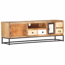 vidaXL TV Cabinet 120x30x40cm Solid Reclaimed Wood Entertainment Centre Stand - Additional view 8