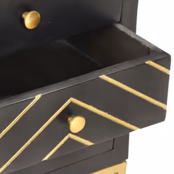 VidaXL 286517 nightstand/bedside table Black, Gold - Additional view 5