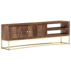 vidaXL Solid Mango Wood TV Cabinet Bedroom Living Room Sideboard Lowboard