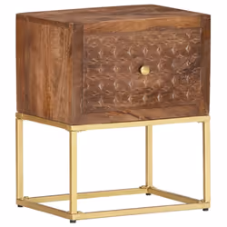 vidaXL Solid Mango Wood Bedside Cabinet Bedroom Living Room Side Cabinets - Additional view 9