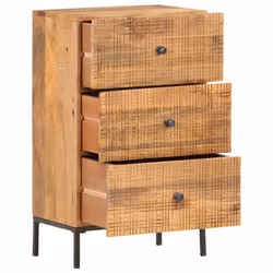 vidaXL Solid Mango Wood Sideboard 45x30x75cm End Console Tables Lowboards