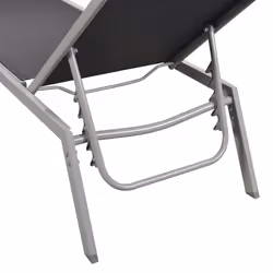 VidaXL 48012 outdoor chair Lounge Glass, Steel, Textile Black - Additional view 4