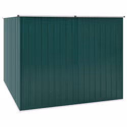 vidaXL Garden Shed Green 195 cm Galvanised Steel Storage Tool House Carport - Additional view 4