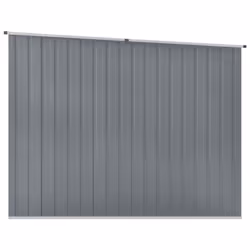 vidaXL Garden Shed Grey 195 cm Galvanised Steel Storage Tool House Carport - Additional view 6