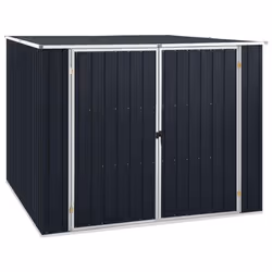 vidaXL Garden Shed Anthracite 195 cm Galvanised Steel Storage House Carport