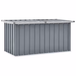 vidaXL Garden Storage Box Outdoor Cushion Box Tool Chest Patio Pillow Box Grey