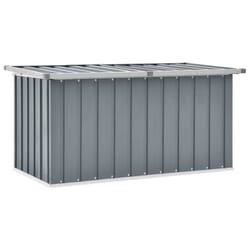 vidaXL Garden Storage Box Outdoor Cushion Box Tool Chest Patio Pillow Box Grey