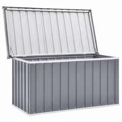vidaXL Garden Storage Box Outdoor Cushion Box Tool Chest Patio Pillow Box Grey