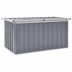 vidaXL Garden Storage Box Outdoor Cushion Box Tool Chest Patio Pillow Box Grey - Additional view 4
