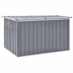vidaXL Garden Storage Box Outdoor Cushion Box Tool Chest Patio Pillow Box Grey