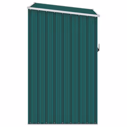 vidaXL Garden Shed Green Galvanised Steel Outdoor Tool Equipment Storage House