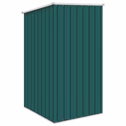 vidaXL Garden Shed Green Galvanised Steel Outdoor Tool Equipment Storage House - Additional view 4