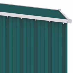 vidaXL Garden Shed Green Galvanised Steel Outdoor Tool Equipment Storage House - Additional view 5