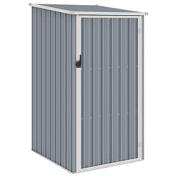 vidaXL Garden Shed Grey Galvanised Steel Outdoor Tool Equipment Storage House