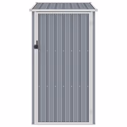 vidaXL Garden Shed Grey Galvanised Steel Outdoor Tool Equipment Storage House