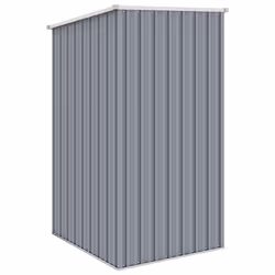 vidaXL Garden Shed Grey Galvanised Steel Outdoor Tool Equipment Storage House - Additional view 4