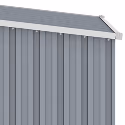 vidaXL Garden Shed Grey Galvanised Steel Outdoor Tool Equipment Storage House - Additional view 5