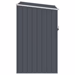 vidaXL Garden Storage Shed Anthracite Grey, Galvanised Steel, Sloped Roof, 87Ã98Ã159 cm, No Floor, Outdoor Tool House - Additional view 3