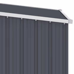 vidaXL Garden Storage Shed Anthracite Grey, Galvanised Steel, Sloped Roof, 87Ã98Ã159 cm, No Floor, Outdoor Tool House - Additional view 5