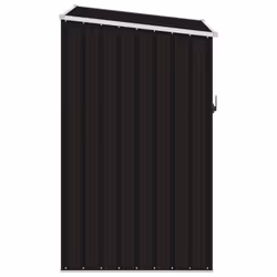 vidaXL Garden Shed Brown Galvanised Steel Outdoor Tool Equipment Storage House