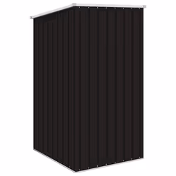 vidaXL Garden Shed Brown Galvanised Steel Outdoor Tool Equipment Storage House - Additional view 4