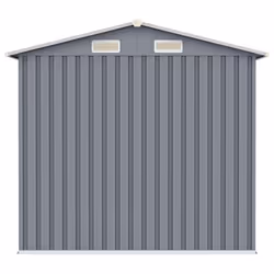 vidaXL Garden Shed Grey Galvanised Steel Outdoor Tool Storage House Cupboard - Additional view 4